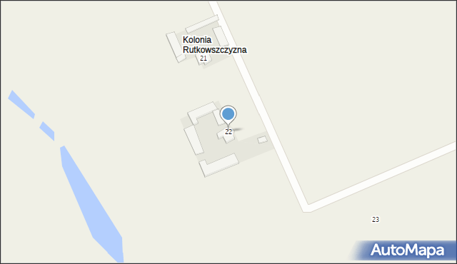 Rutkowszczyzna, Rutkowszczyzna, 22, mapa Rutkowszczyzna