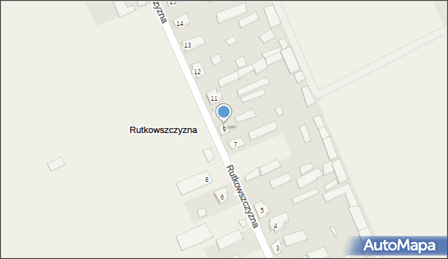 Rutkowszczyzna, Rutkowszczyzna, 9, mapa Rutkowszczyzna