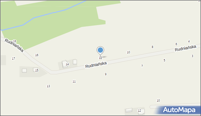 Rybna, Rudniańska, 12, mapa Rybna
