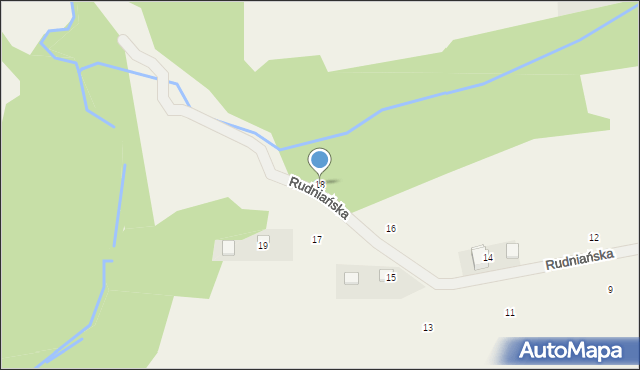 Rybna, Rudniańska, 18, mapa Rybna