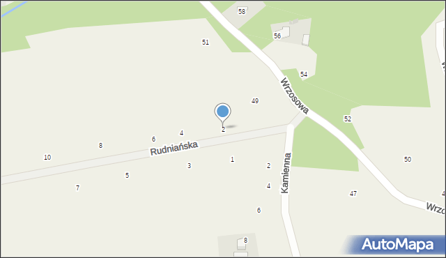 Rybna, Rudniańska, 2, mapa Rybna