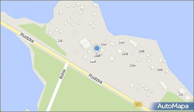Rybnik, Rudzka, 244E, mapa Rybnika