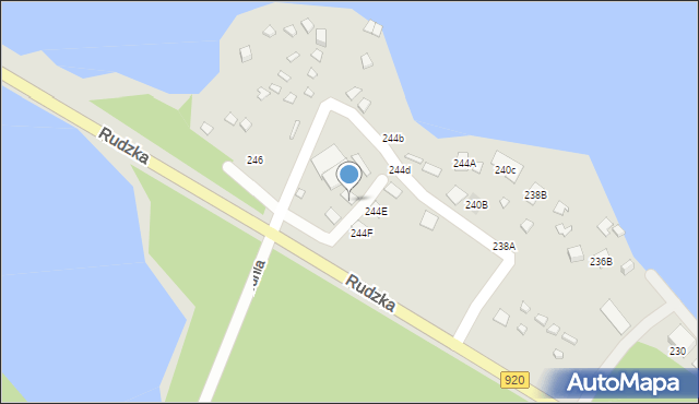 Rybnik, Rudzka, 244H, mapa Rybnika