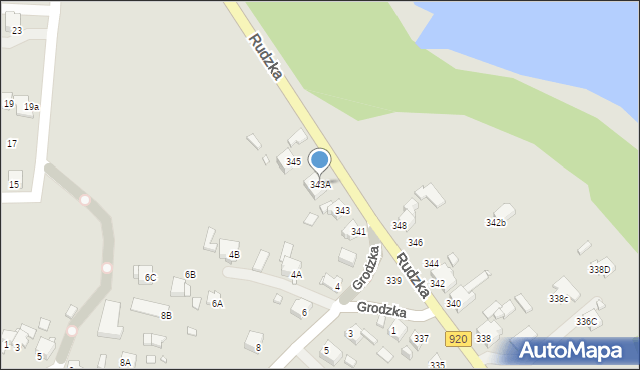 Rybnik, Rudzka, 343A, mapa Rybnika