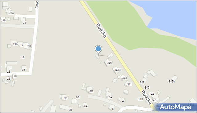 Rybnik, Rudzka, 347, mapa Rybnika