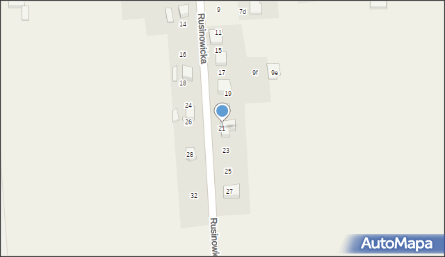 Sadów, Rusinowicka, 21, mapa Sadów