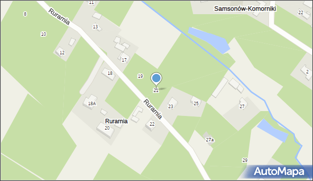Samsonów, Rurarnia, 21, mapa Samsonów