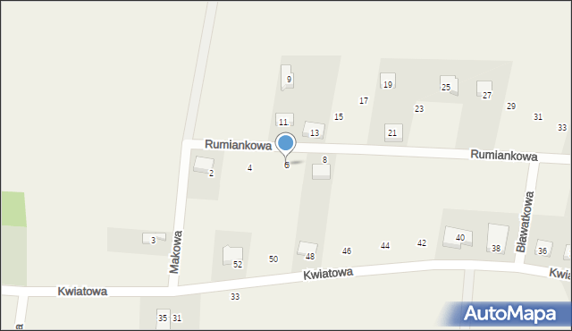 Serby, Rumiankowa, 6, mapa Serby