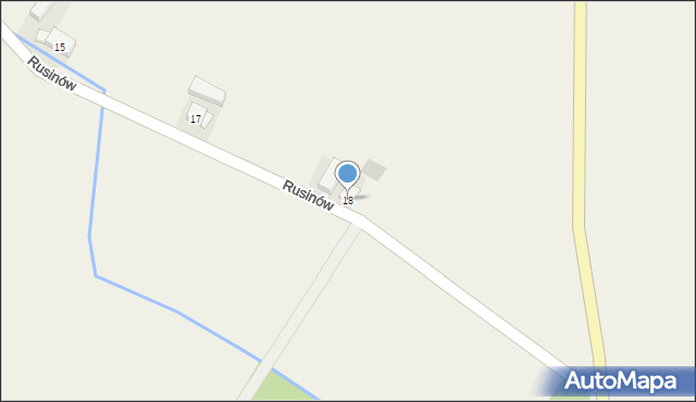 Siecieborzyce, Rusinów, 18, mapa Siecieborzyce
