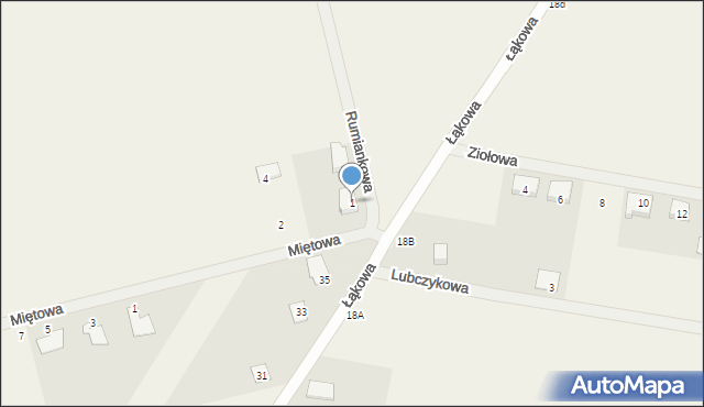 Skowarcz, Rumiankowa, 1, mapa Skowarcz