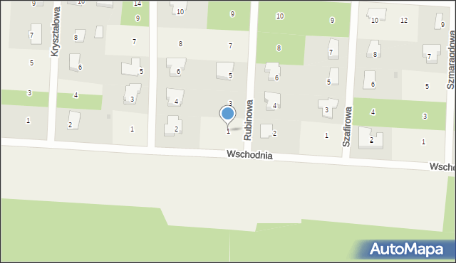 Smardzewice, Rubinowa, 1, mapa Smardzewice
