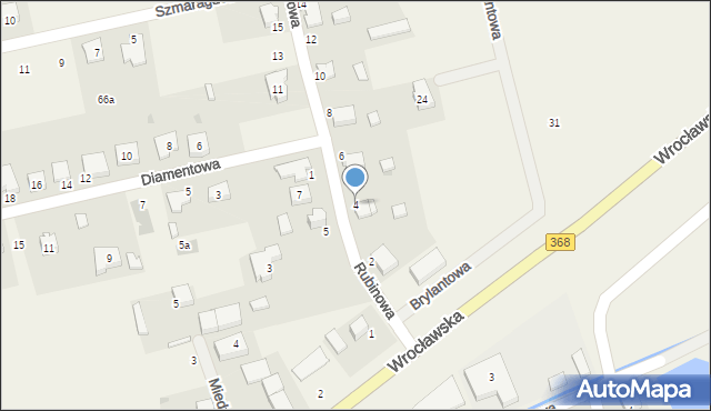 Smardzów, Rubinowa, 4, mapa Smardzów