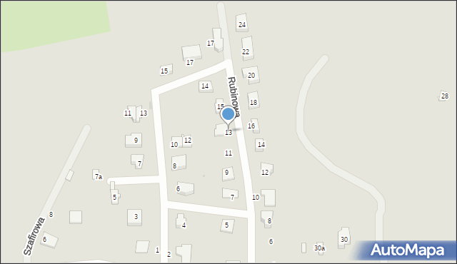 Sobótka, Rubinowa, 13, mapa Sobótka