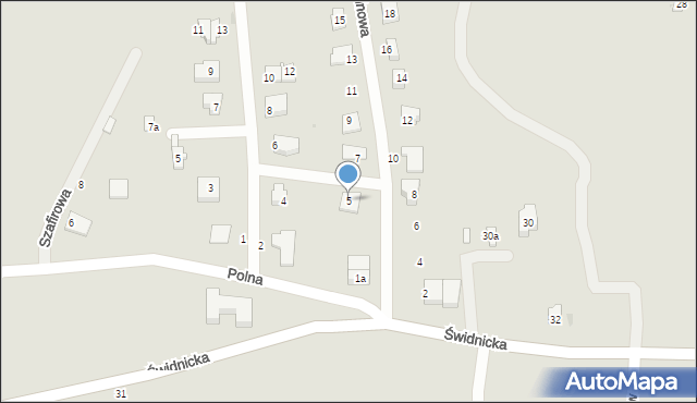 Sobótka, Rubinowa, 5, mapa Sobótka