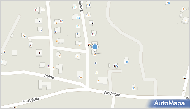 Sobótka, Rubinowa, 8, mapa Sobótka