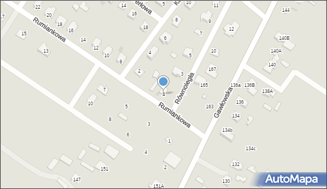 Sochaczew, Rumiankowa, 4, mapa Sochaczew