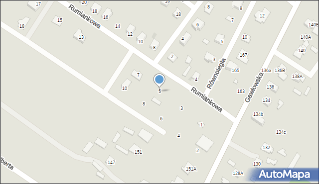 Sochaczew, Rumiankowa, 5, mapa Sochaczew