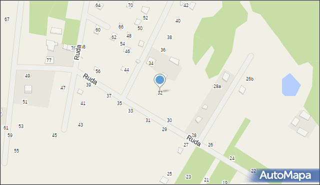Starowola, Ruda, 32, mapa Starowola