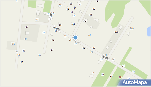 Starowola, Ruda, 33, mapa Starowola