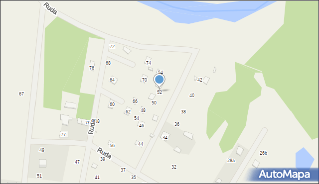 Starowola, Ruda, 52, mapa Starowola