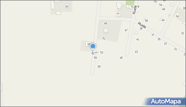 Starowola, Ruda, 61, mapa Starowola