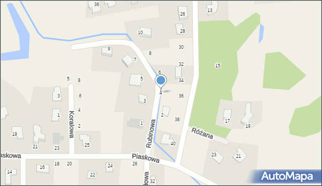 Stawiguda, Rubinowa, 4, mapa Stawiguda