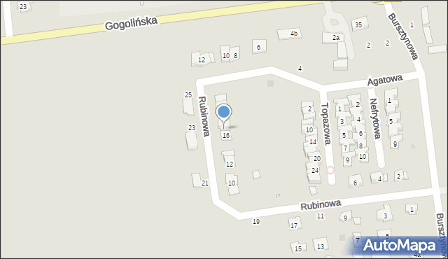 Strzelce Opolskie, Rubinowa, 18, mapa Strzelce Opolskie