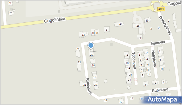 Strzelce Opolskie, Rubinowa, 22, mapa Strzelce Opolskie