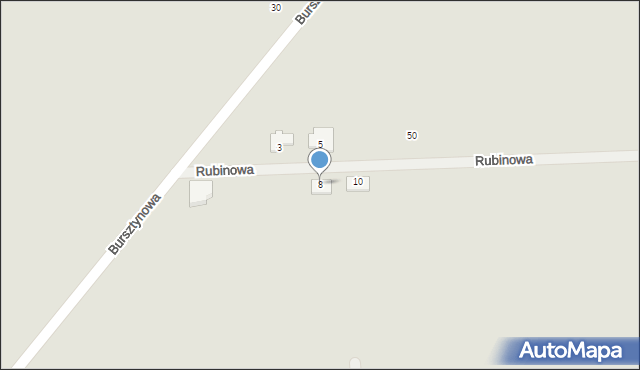 Sulęcin, Rubinowa, 8, mapa Sulęcin