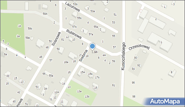 Świdnik, Rubinowa, 8a, mapa Świdnika