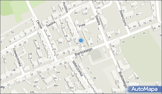 Świętochłowice, Rudzka, 1, mapa Świętochłowice