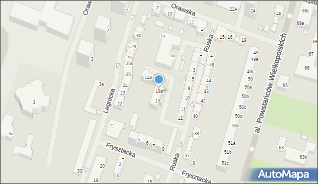 Szczecin, Ruska, 13a, mapa Szczecina