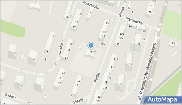 Szczecin, Ruska, 16, mapa Szczecina