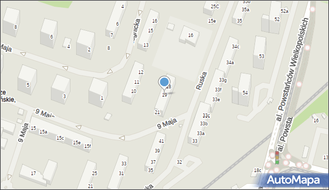 Szczecin, Ruska, 19, mapa Szczecina