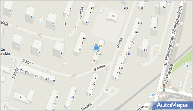 Szczecin, Ruska, 20, mapa Szczecina