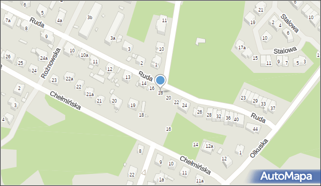 Szczecin, Ruda, 18, mapa Szczecina