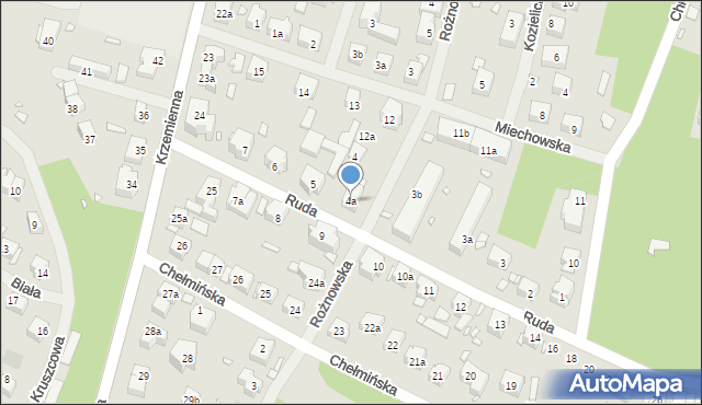 Szczecin, Ruda, 4a, mapa Szczecina