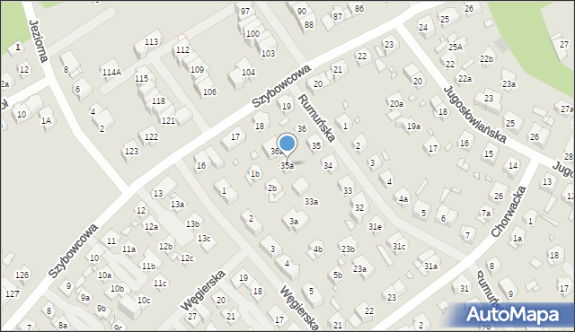 Szczecin, Rumuńska, 35a, mapa Szczecina