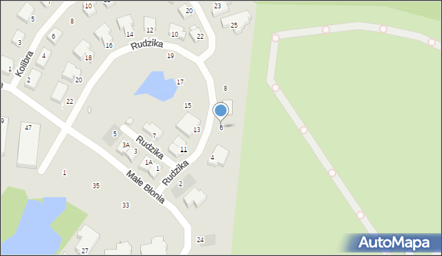 Szczecin, Rudzika, 6, mapa Szczecina