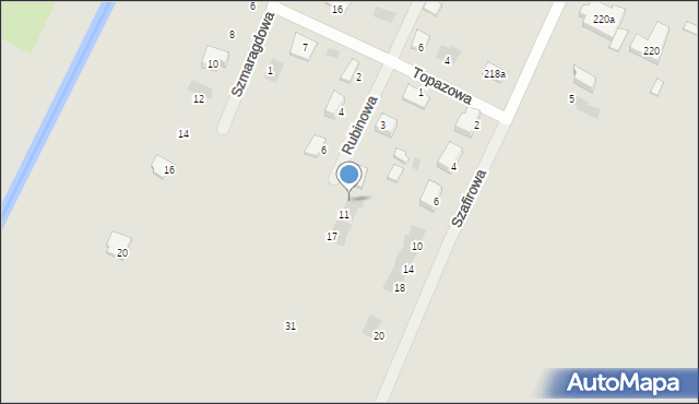 Tarnobrzeg, Rubinowa, 7, mapa Tarnobrzegu