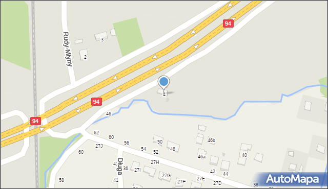 Tarnów, Rudy-Młyny, 4, mapa Tarnów