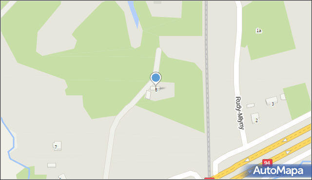 Tarnów, Rudy-Młyny, 8, mapa Tarnów