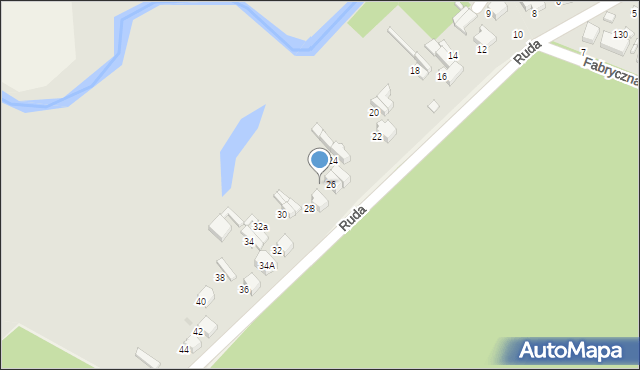 Tomaszów Mazowiecki, Ruda, 26A, mapa Tomaszów Mazowiecki