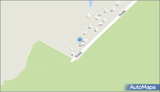 Tomaszów Mazowiecki, Ruda, 44, mapa Tomaszów Mazowiecki