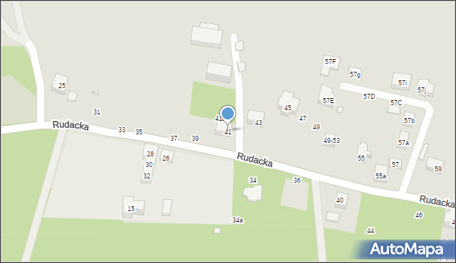 Toruń, Rudacka, 41, mapa Torunia
