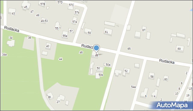 Toruń, Rudacka, 48, mapa Torunia
