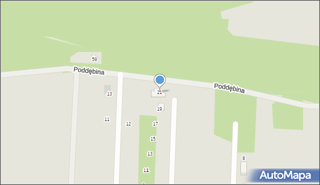 Tuszyn, Rubinowa, 21, mapa Tuszyn