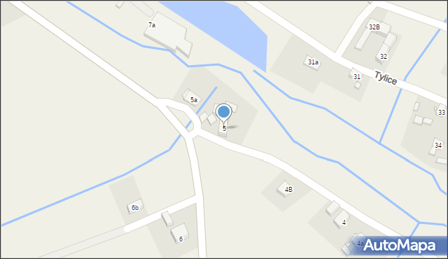 Tylice, Rumiankowa, 1, mapa Tylice