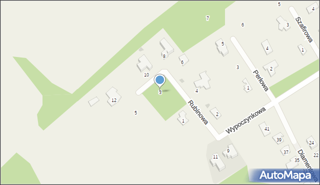 Wałdowo, Rubinowa, 3, mapa Wałdowo