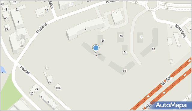Warszawa, Rudzka, 5e, mapa Warszawy